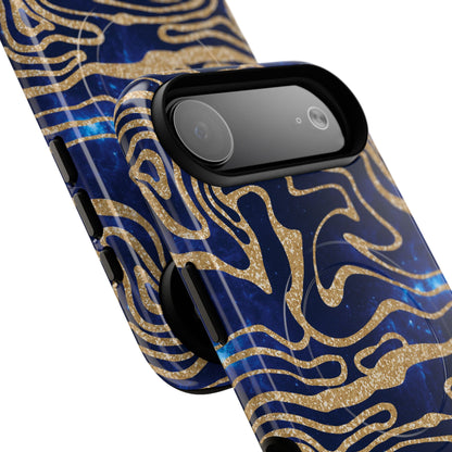 Cosmic Gold in Blue - iPhone Magsafe Case