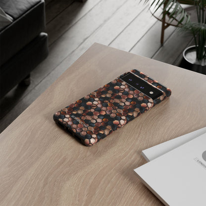 Rose' Runway in Honeycomb Mosaic - Tough Phone Case