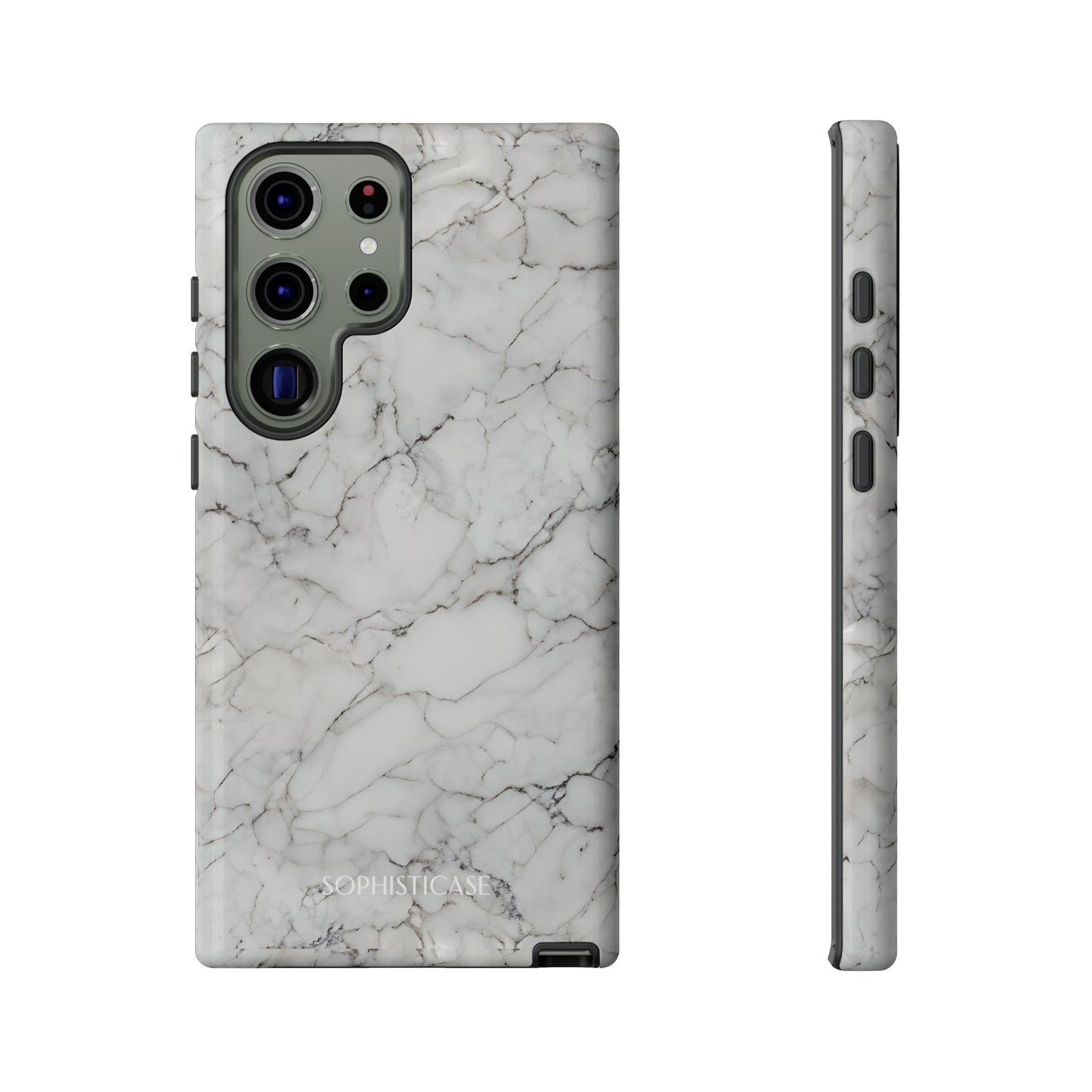 Marble Opulence in White - iPhone Case, Samsung Galaxy Case, Google Pixel Case