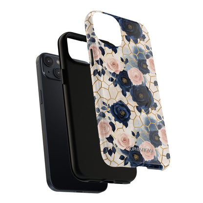 Royal Floral in Navy Hive - iPhone Magsafe Case