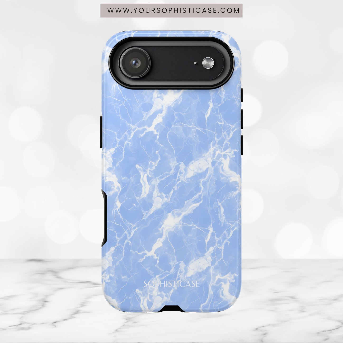 Marble Crush in Blue - iPhone Case