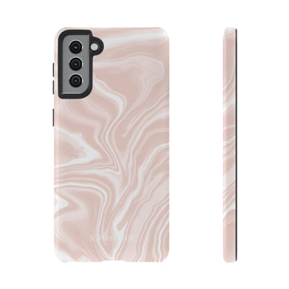 Liquid Dreams in Neutral Beige - Tough Phone Case