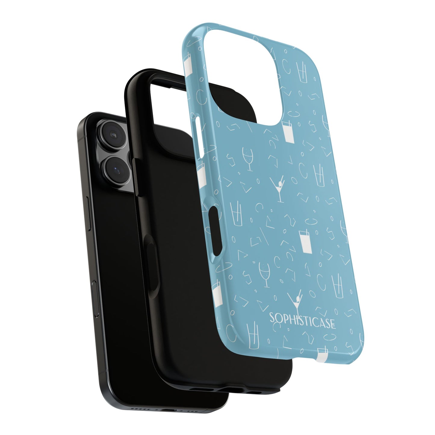Cocktail Hour in Blue - iPhone Case