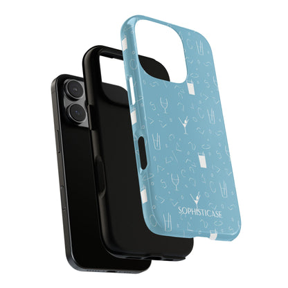 Cocktail Hour in Blue - iPhone Case