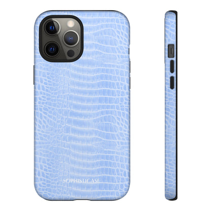 Luxe Leather in Blue - iPhone Case