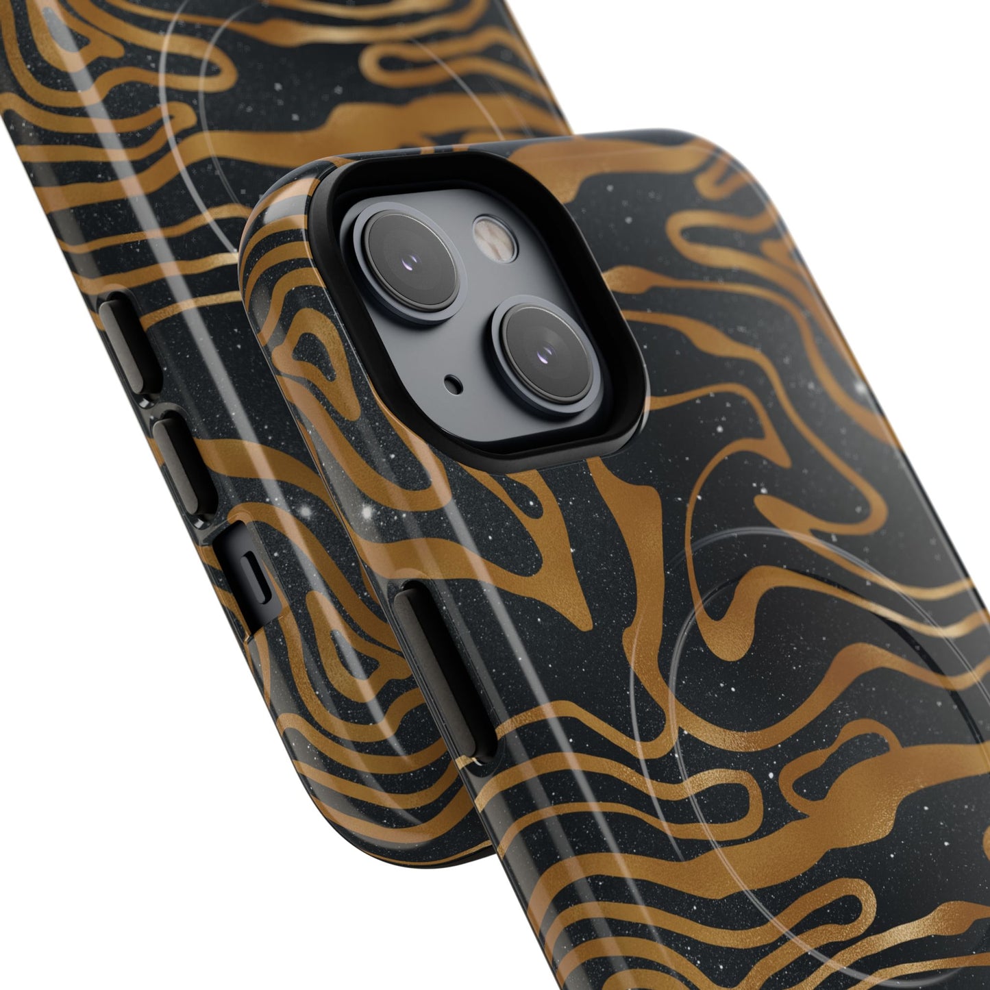 Cosmic Gold in Black - iPhone Magsafe Case