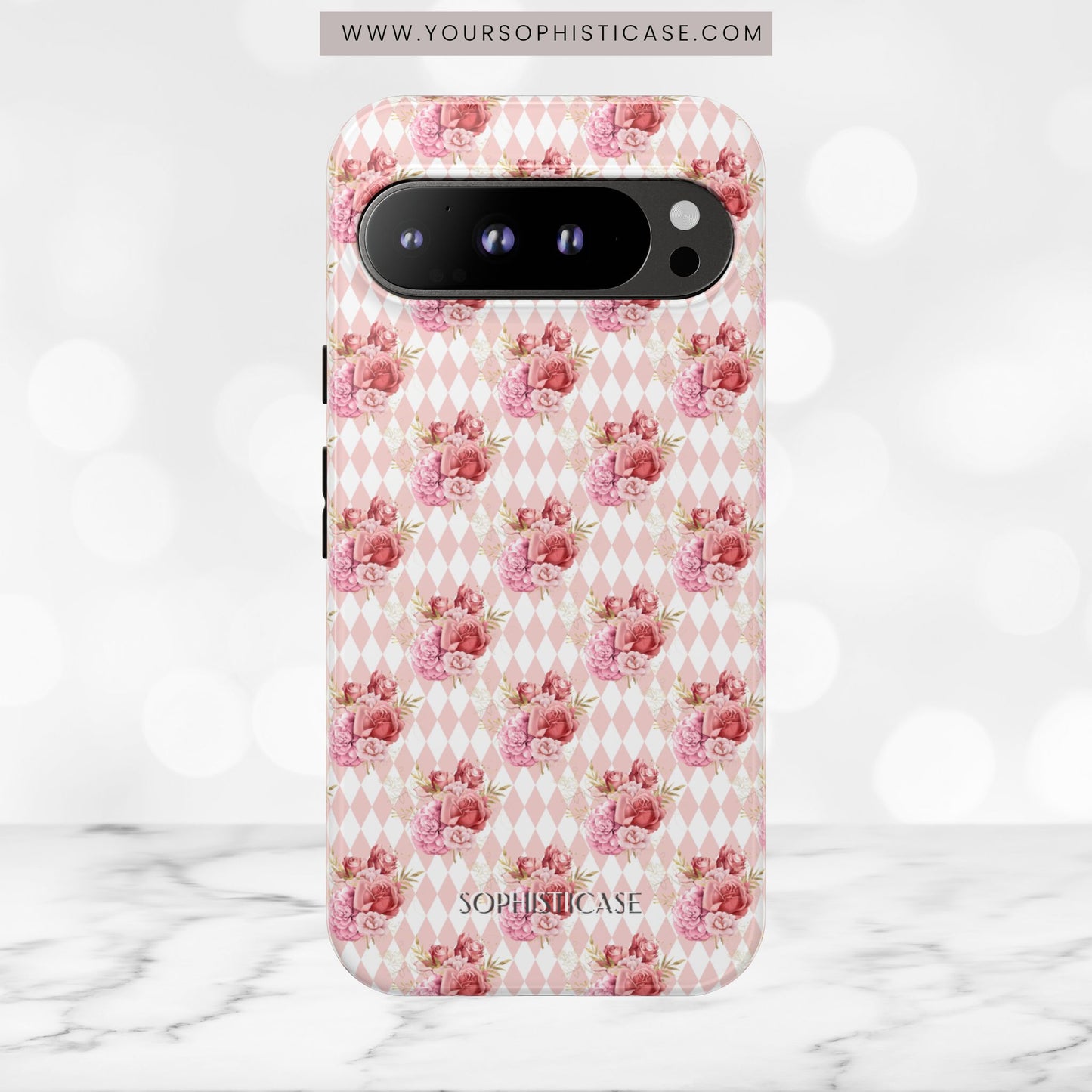 Rose Diamond Romance in Juliette - Tough Phone Case