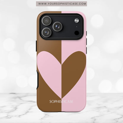 Be Mine in Pink and Brown - iPhone Case, Samsung Galaxy Case, Google Pixel Case