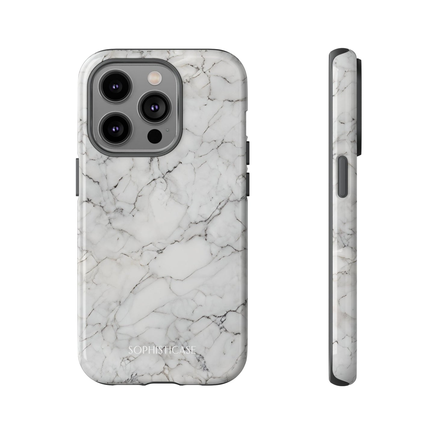 Marble Opulence in White - iPhone Case, Samsung Galaxy Case, Google Pixel Case