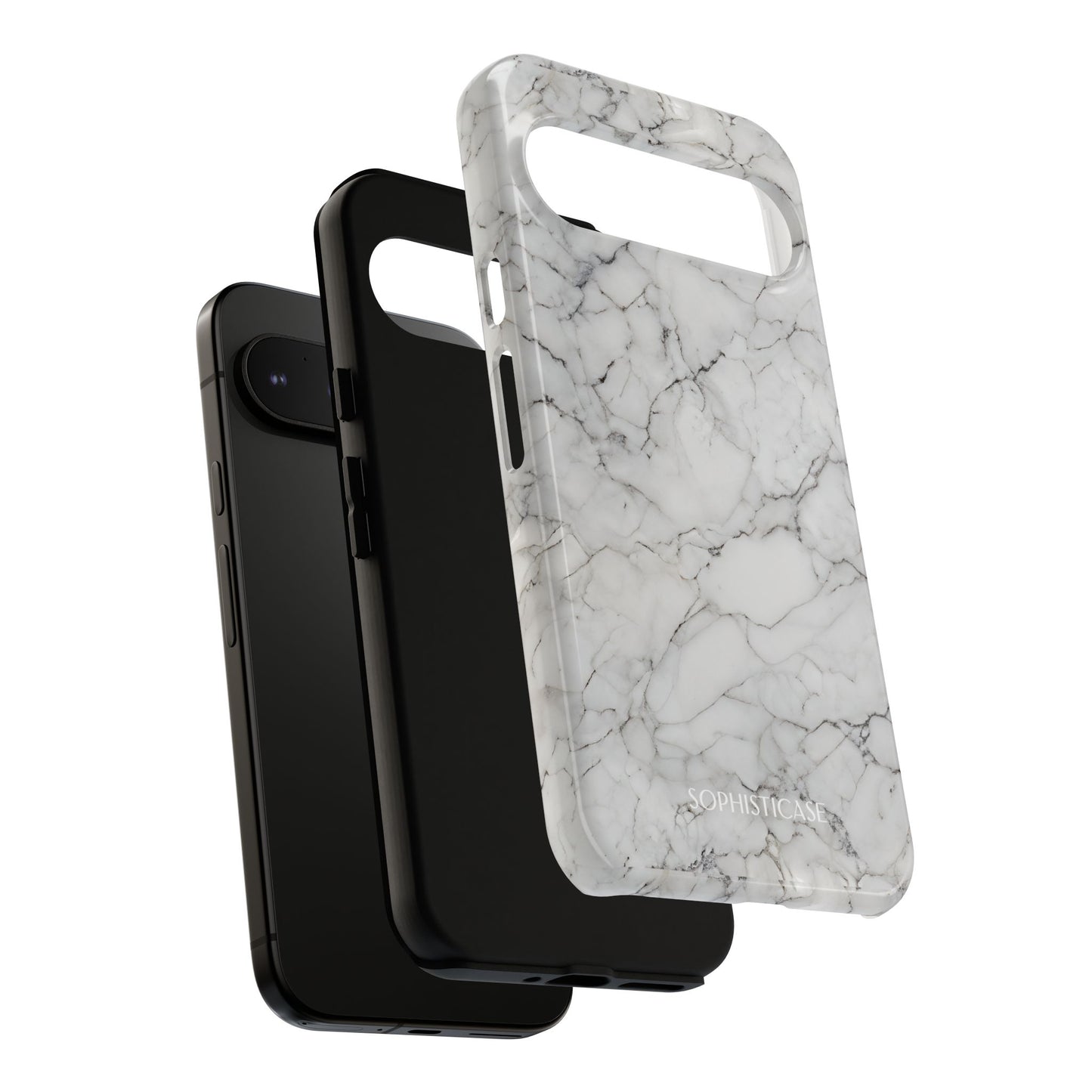 Marble Opulence in White - iPhone Case, Samsung Galaxy Case, Google Pixel Case