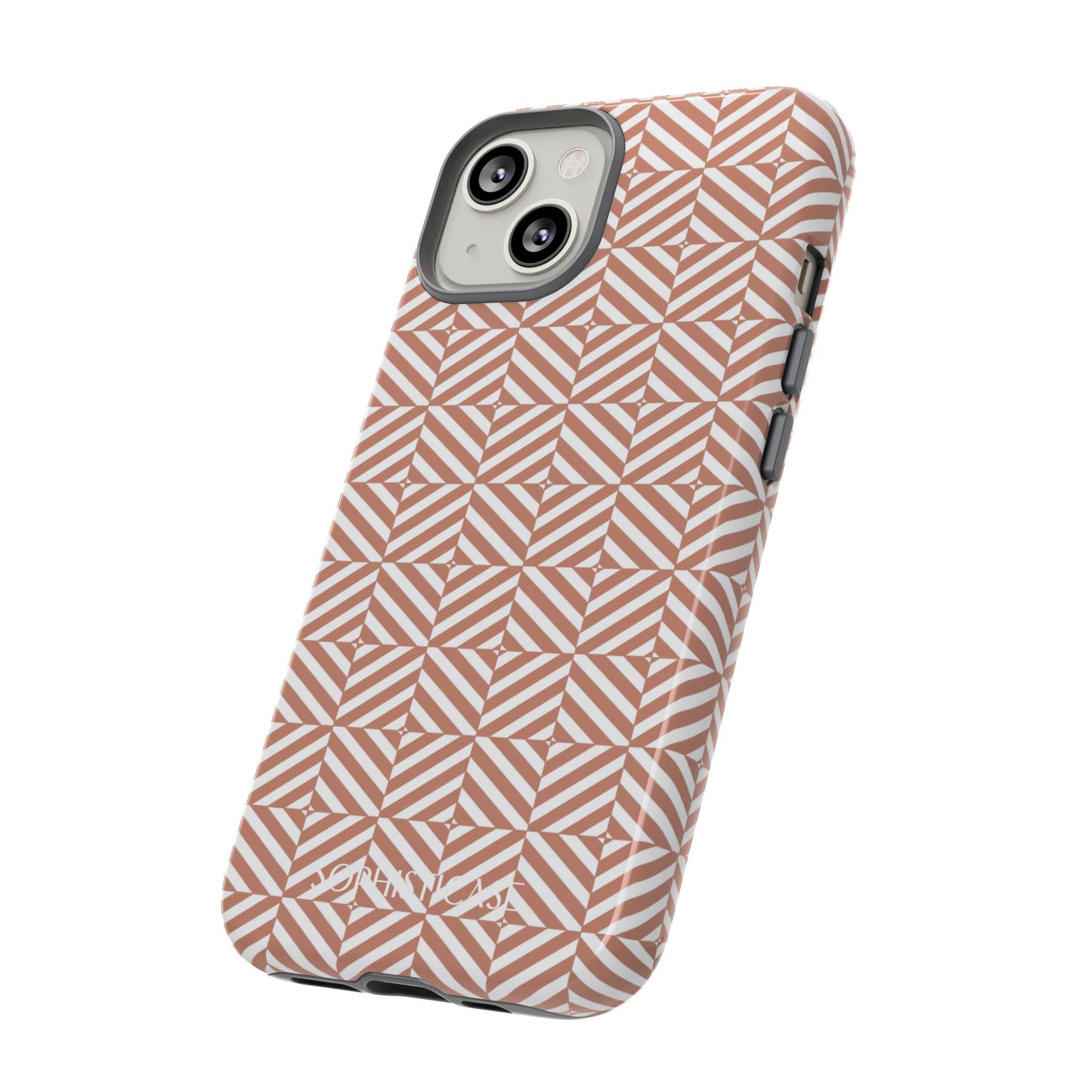 Illusions in Light Brown - Dual Layer Shockproof Phone Case for iPhone, Google Pixel and Samsung Galaxy