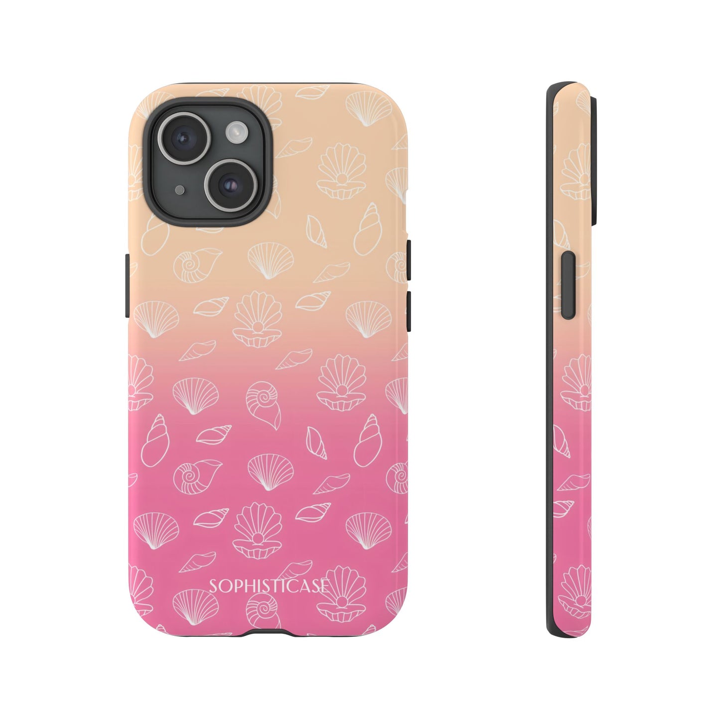 Seashell Society in Sandy Pink Sunset - iPhone Case, Samsung Galaxy Case, Google Pixel Case