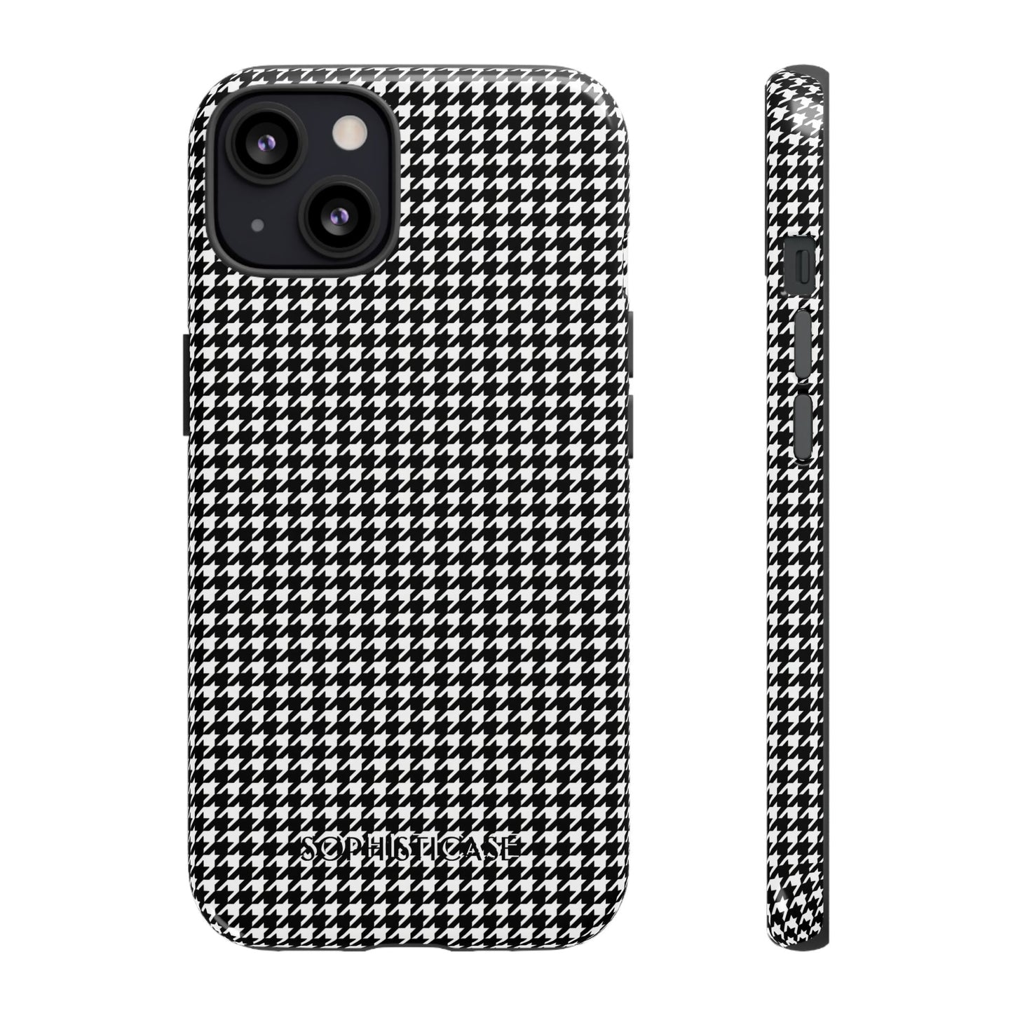 Houndstooth in Black - Drop Proof Phone Case for iPhone