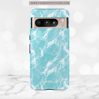 Marble Crush in Aqua - Tough Phone Case