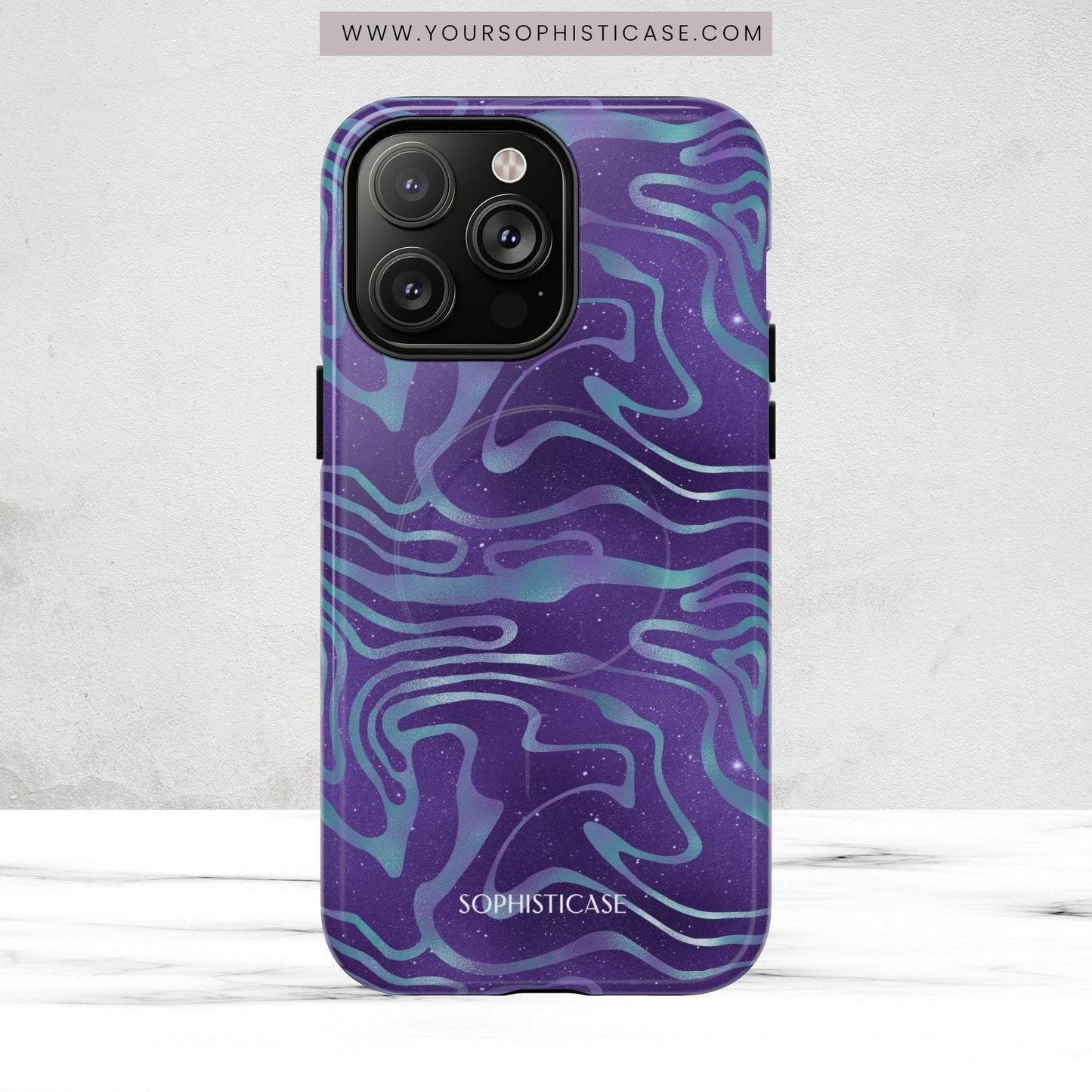 Cosmic Gold in Blue & Purple - iPhone Magsafe Case