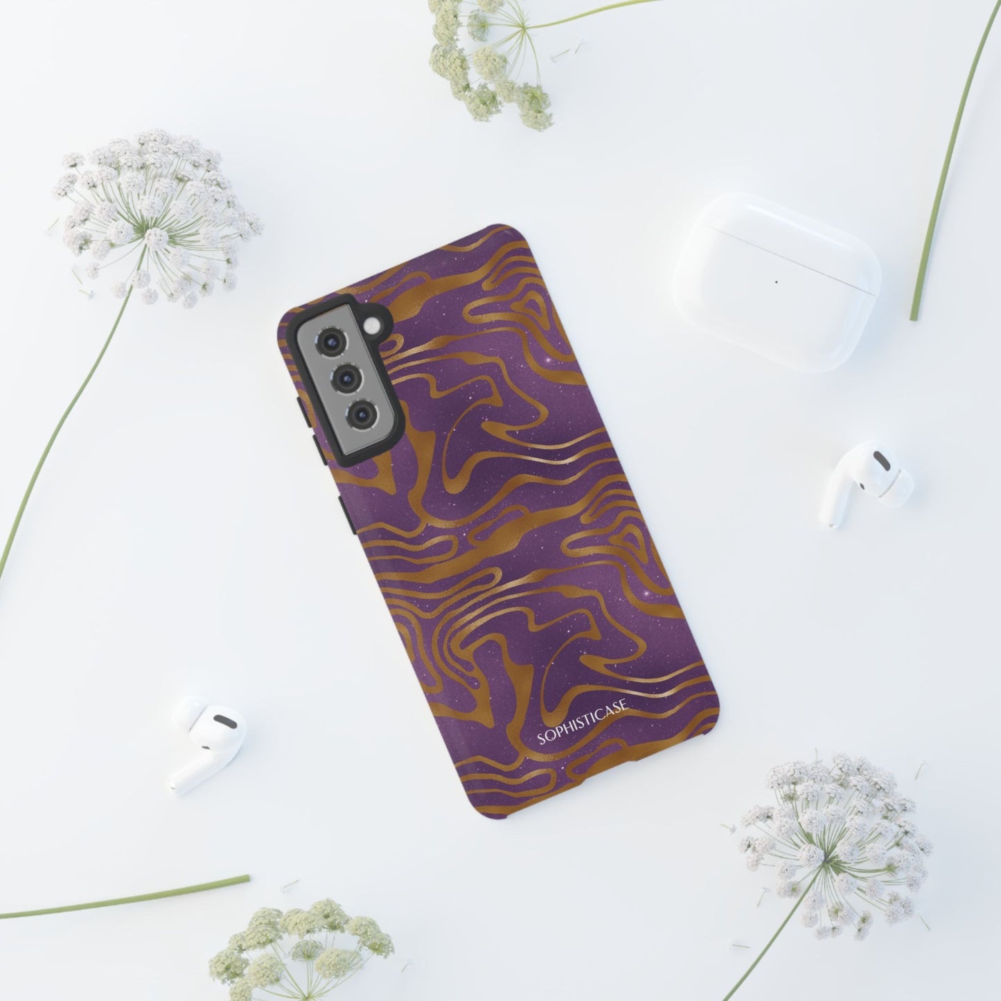 Cosmic Gold in Purple - iPhone Case, Samsung Galaxy Case, Google Pixel Case