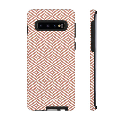 Illusions in Light Brown - Dual Layer Shockproof Phone Case for iPhone, Google Pixel and Samsung Galaxy