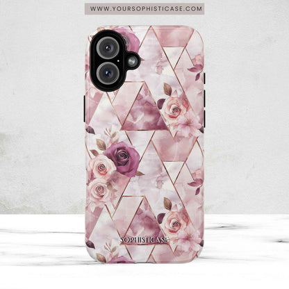 Royal Floral in Plum Chevron - iPhone Magsafe Case