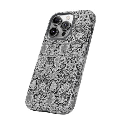 Luxe Lace in Black - Tough Phone Case