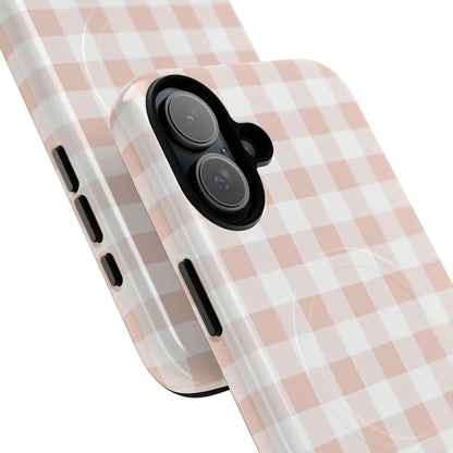 Gingham in Neutral Beige - Magsafe Case