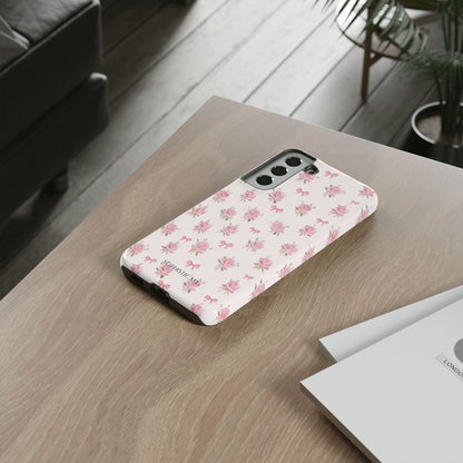 The Sweetest Thing in Coquette Roses and Bows - iPhone Case, Samsung Galaxy Case, Google Pixel Case
