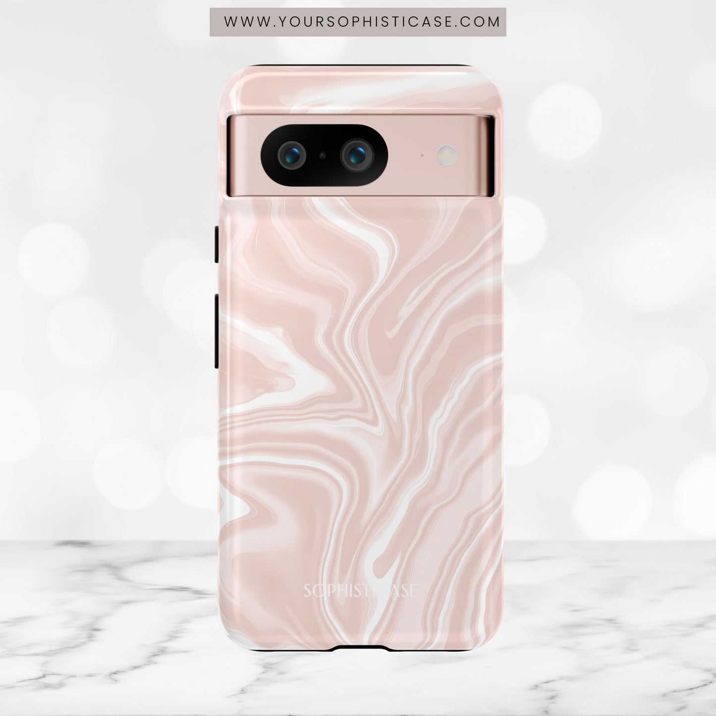Liquid Dreams in Neutral Beige - Tough Phone Case