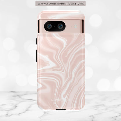 Liquid Dreams in Neutral Beige - Tough Phone Case