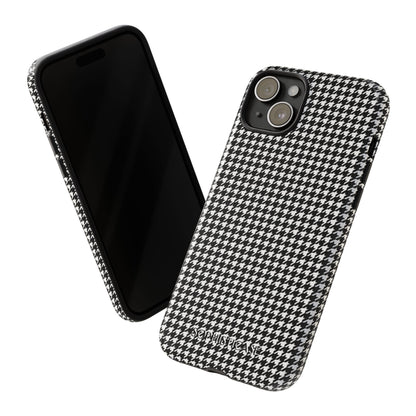 Houndstooth in Black - iPhone Case