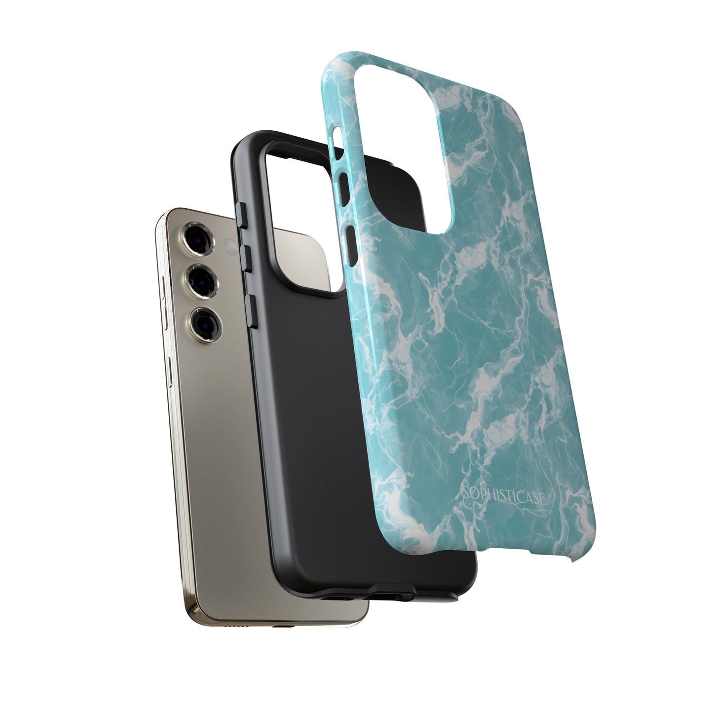 Marble Crush in Aqua - Tough Phone Case