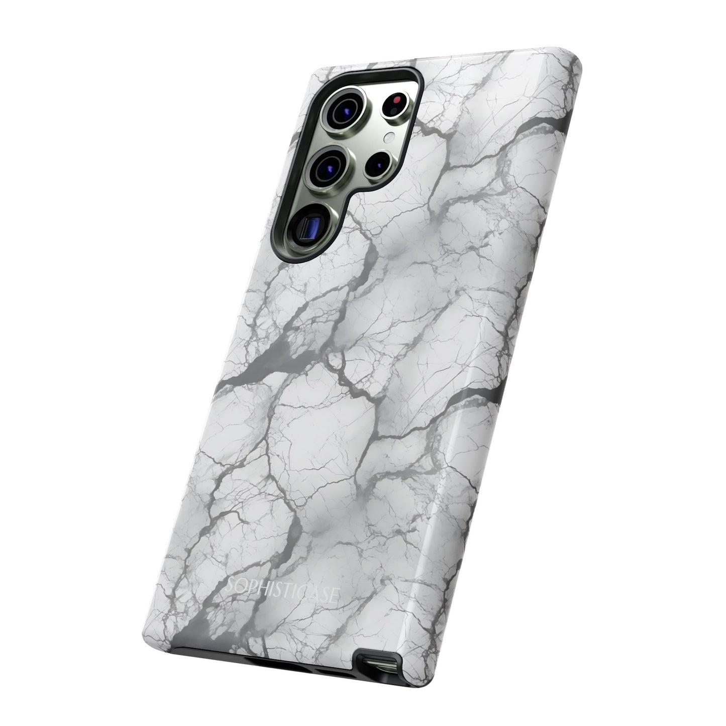 Marble Opulence in Charcoal Grey - Tough Phone Case