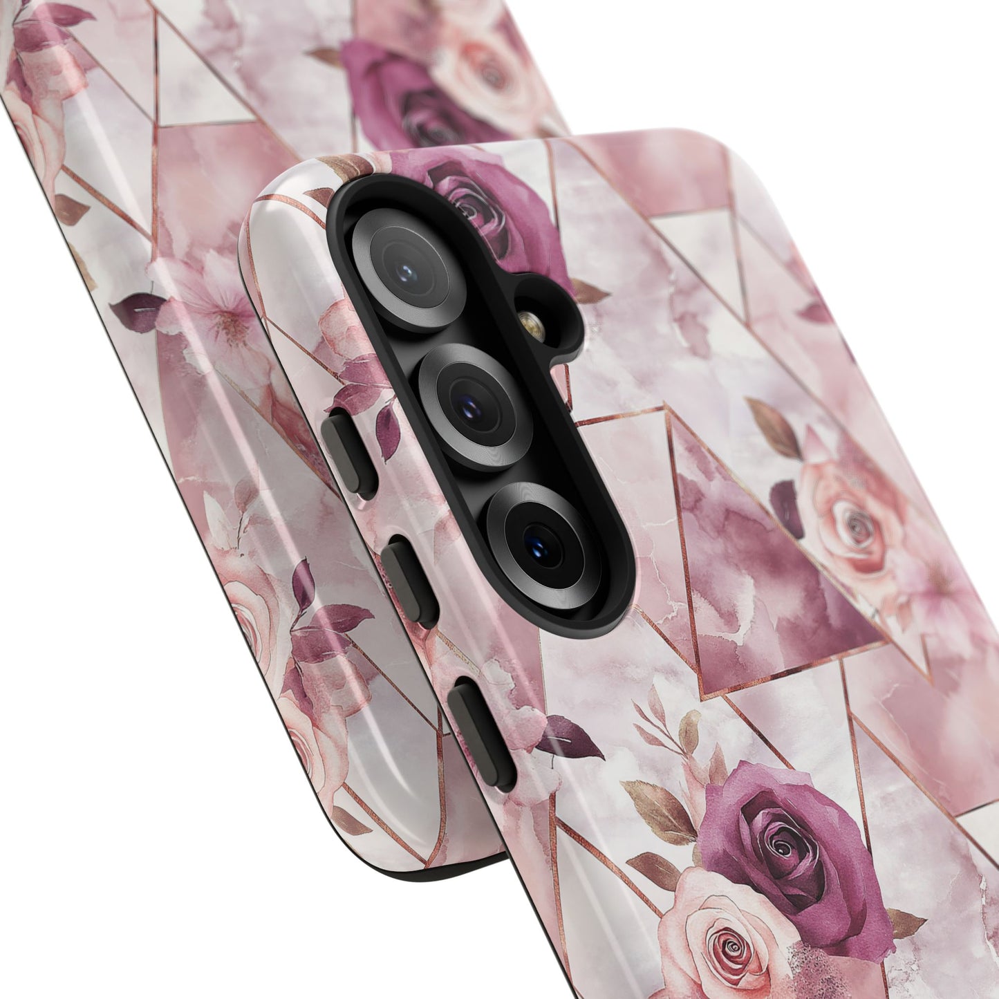 Royal Floral in Plum Chevron - Tough Phone Case