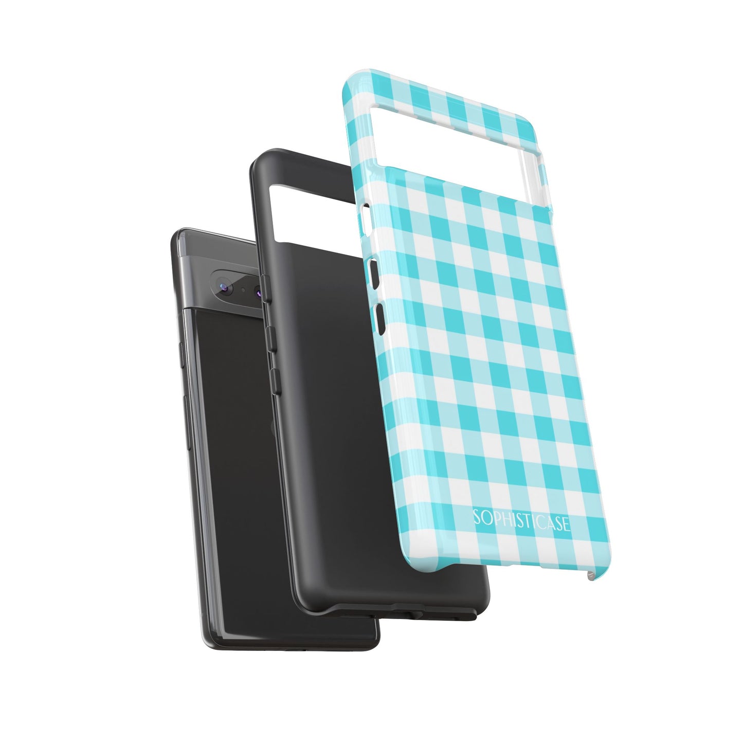 Tough Case - Gingham in Aqua