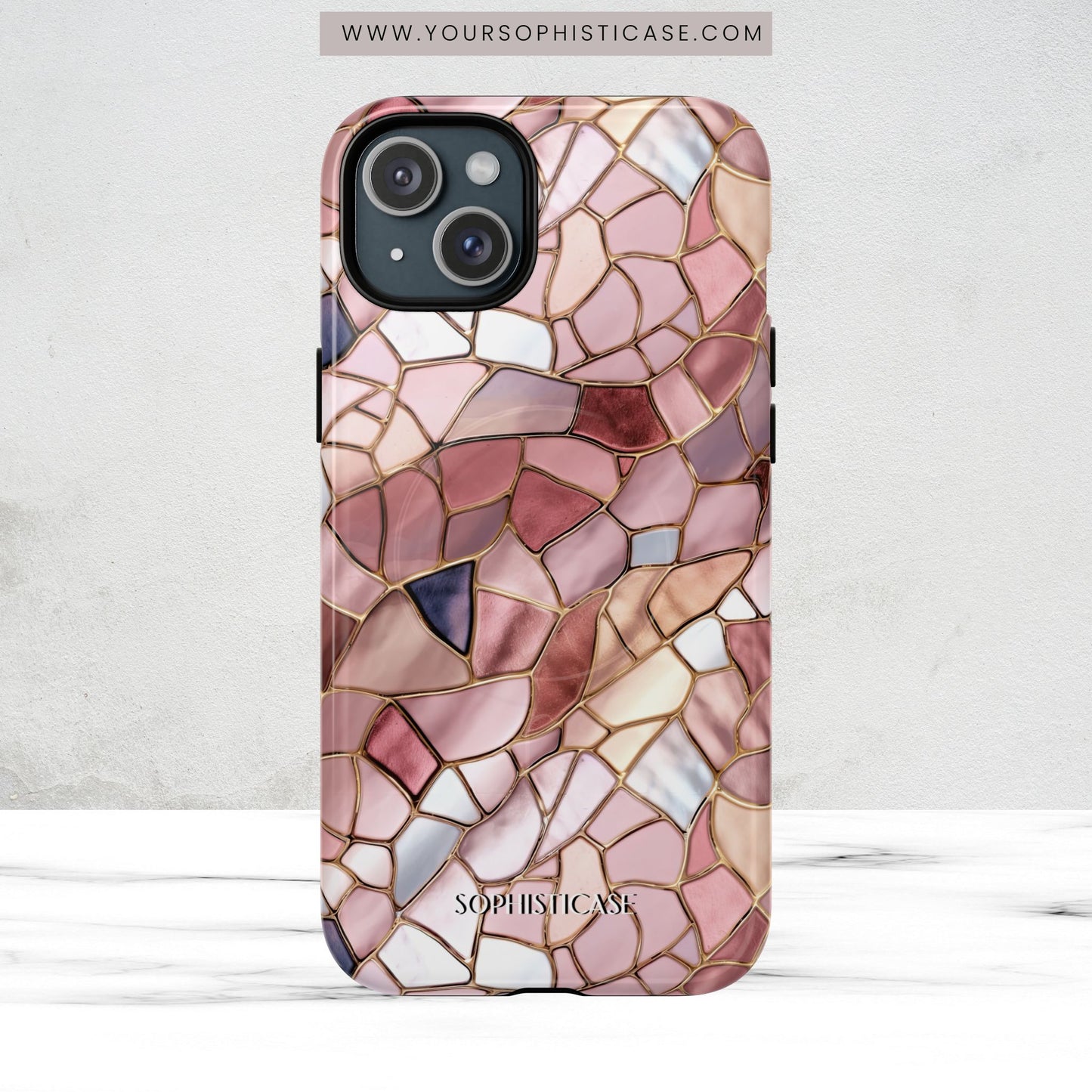 Rose' Runway in Pink Mosaic - Magsafe Case