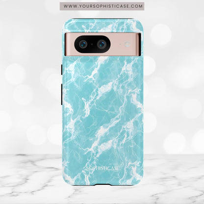 Marble Crush in Aqua - Tough Phone Case