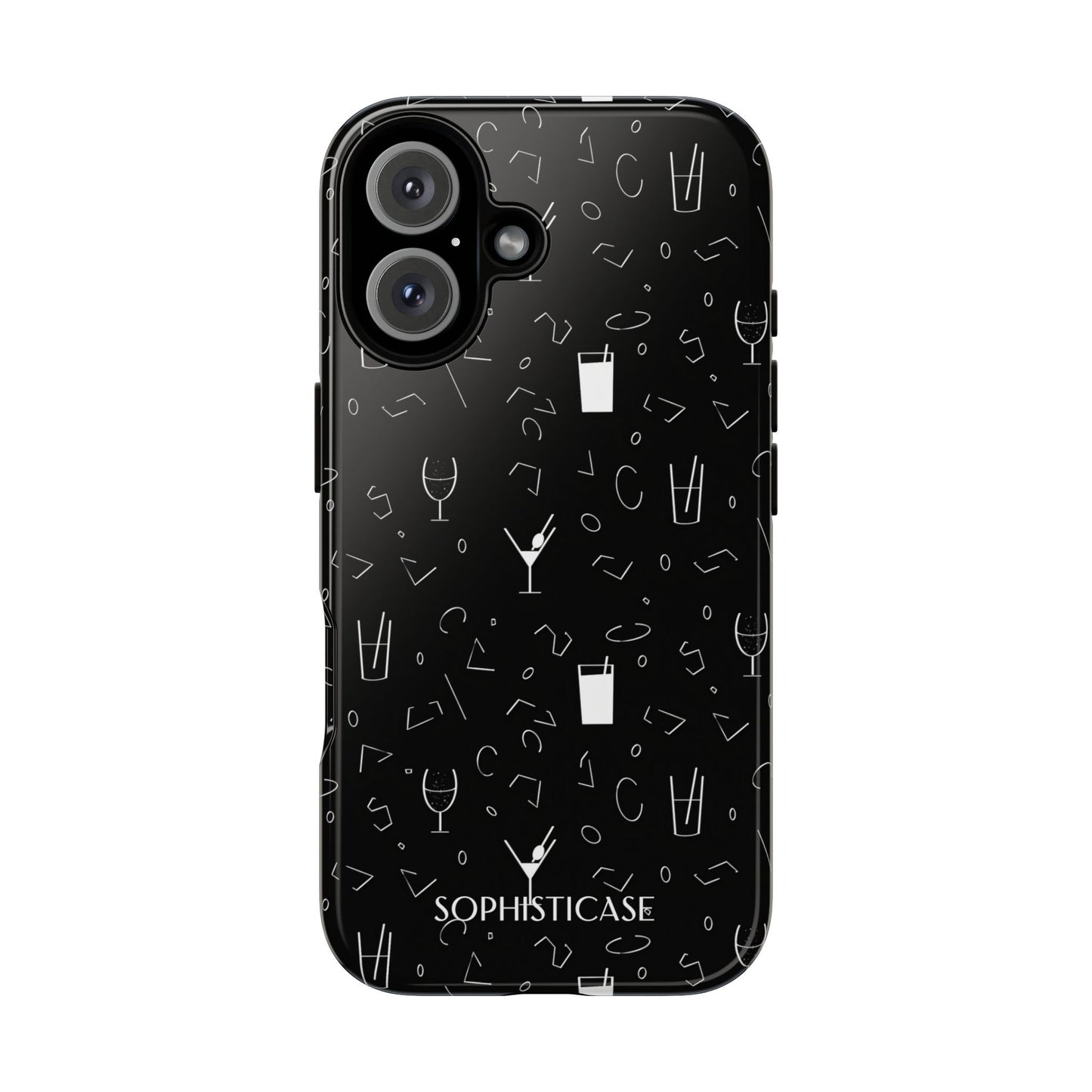 Cocktail Hour in Black - Tough Phone Case for iPhone