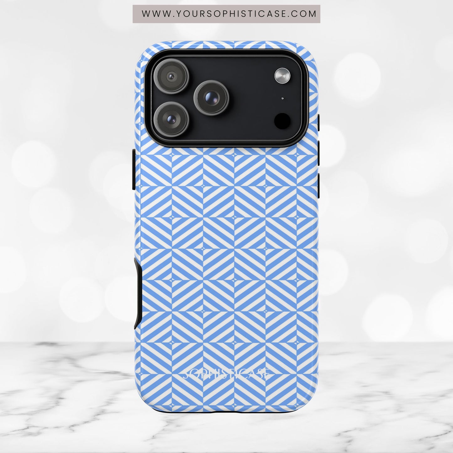Illusions in Blue - iPhone Case