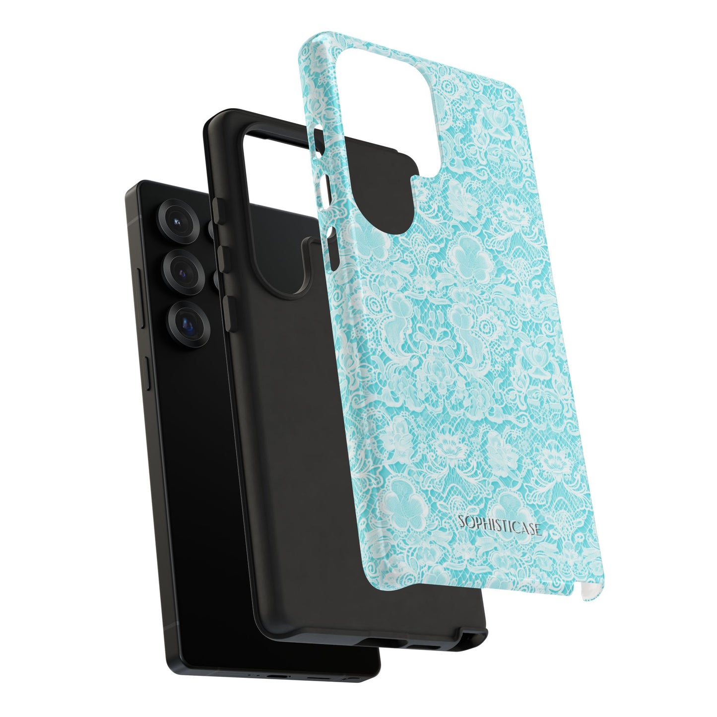 Luxe Lace in Aqua - iPhone Case, Samsung Galaxy Case, Google Pixel Case