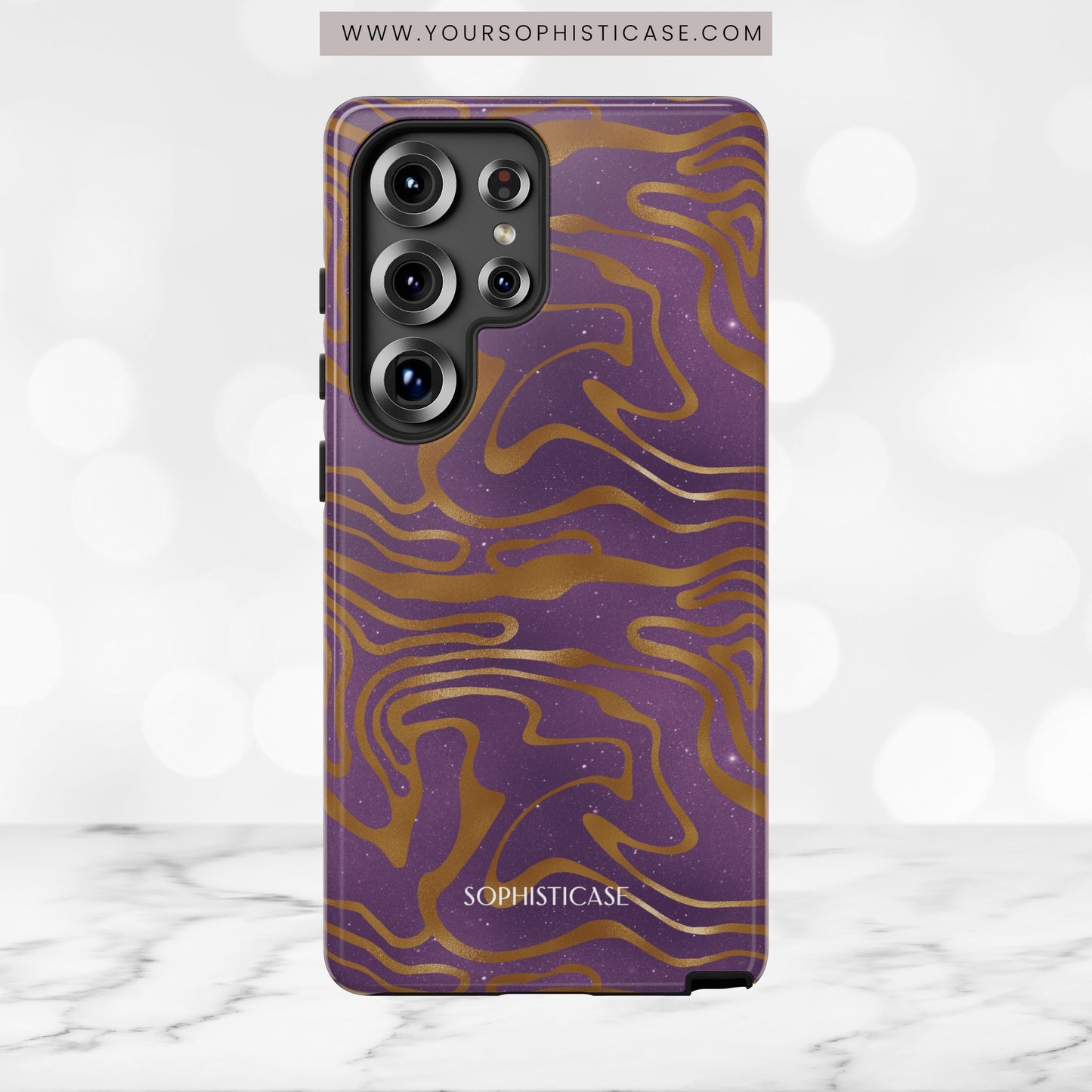 Cosmic Gold in Purple - iPhone Case, Samsung Galaxy Case, Google Pixel Case