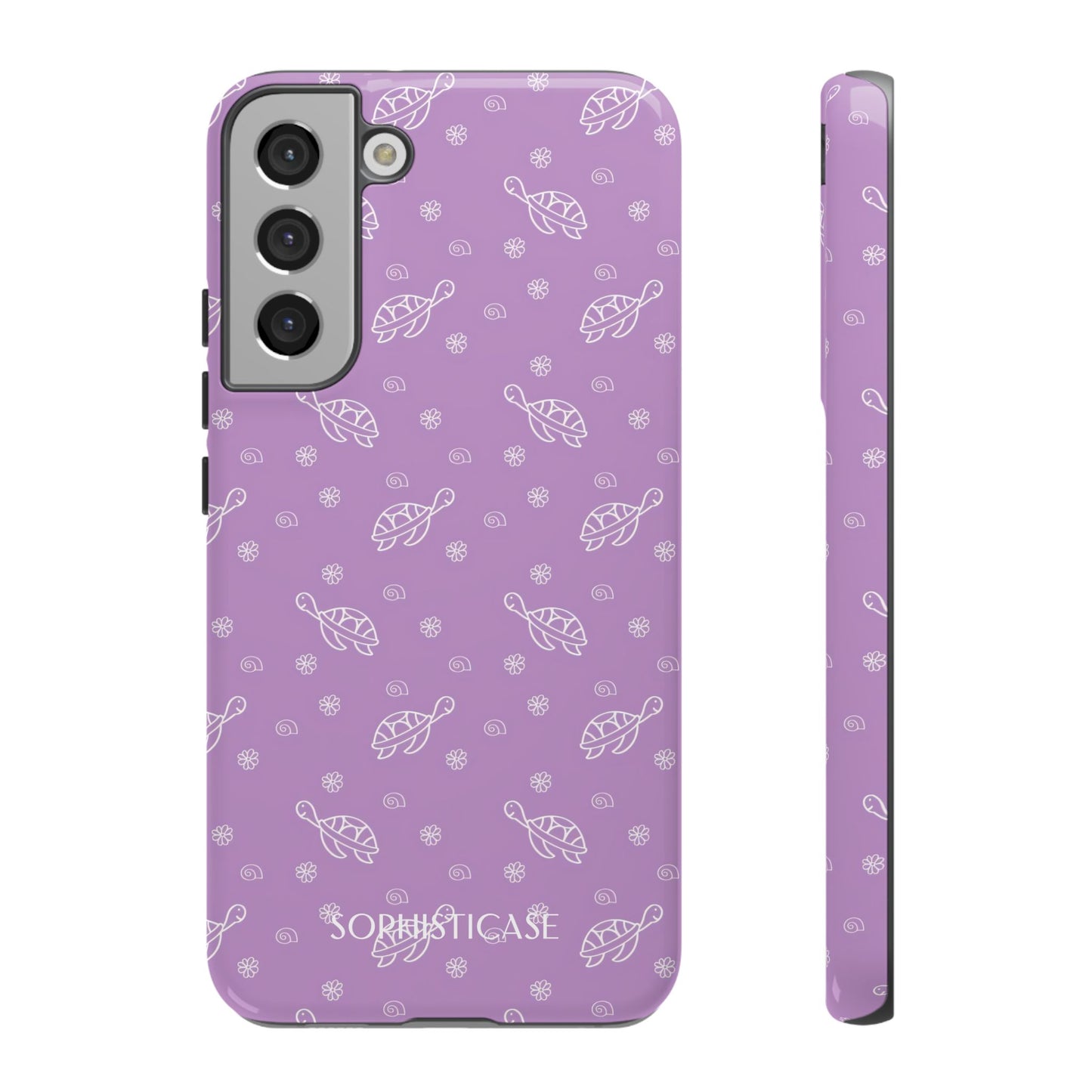 Turtle Island in Purple - Drop Proof Phone Case for Samsung Galaxy