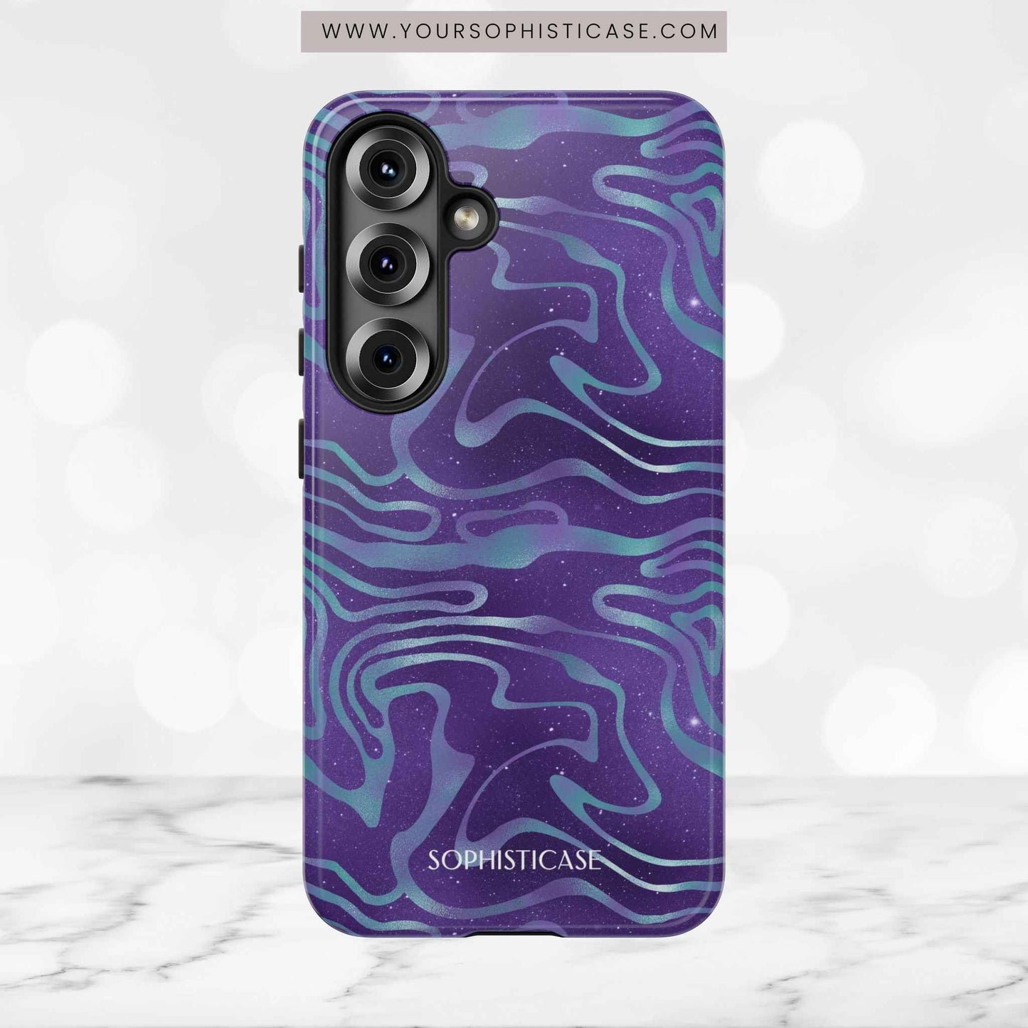 Cosmic Zebra in Blue & Purple - iPhone Case, Samsung Galaxy Case, Google Pixel Case