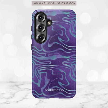 Cosmic Zebra in Blue & Purple - iPhone Case, Samsung Galaxy Case, Google Pixel Case