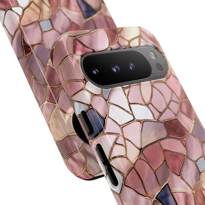 Rose' Runway in Pink Mosaic - Tough Phone Case