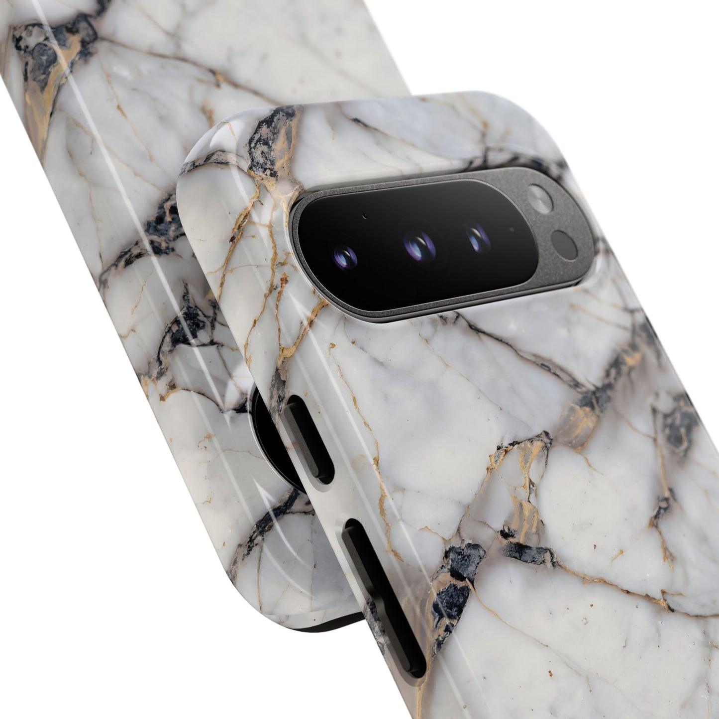 Marble Opulence in Cracked Beige - iPhone Case, Samsung Galaxy Case, Google Pixel Case