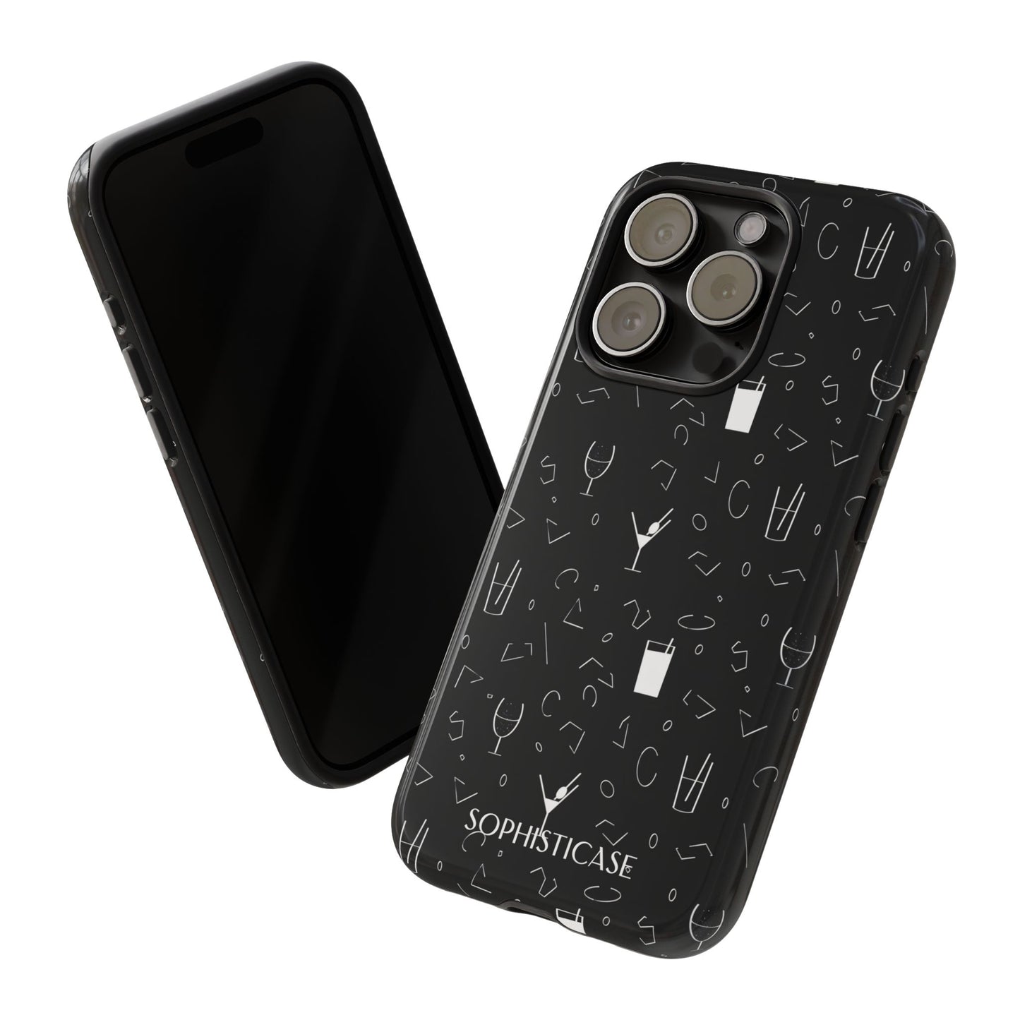 Cocktail Hour in Black - iPhone Case