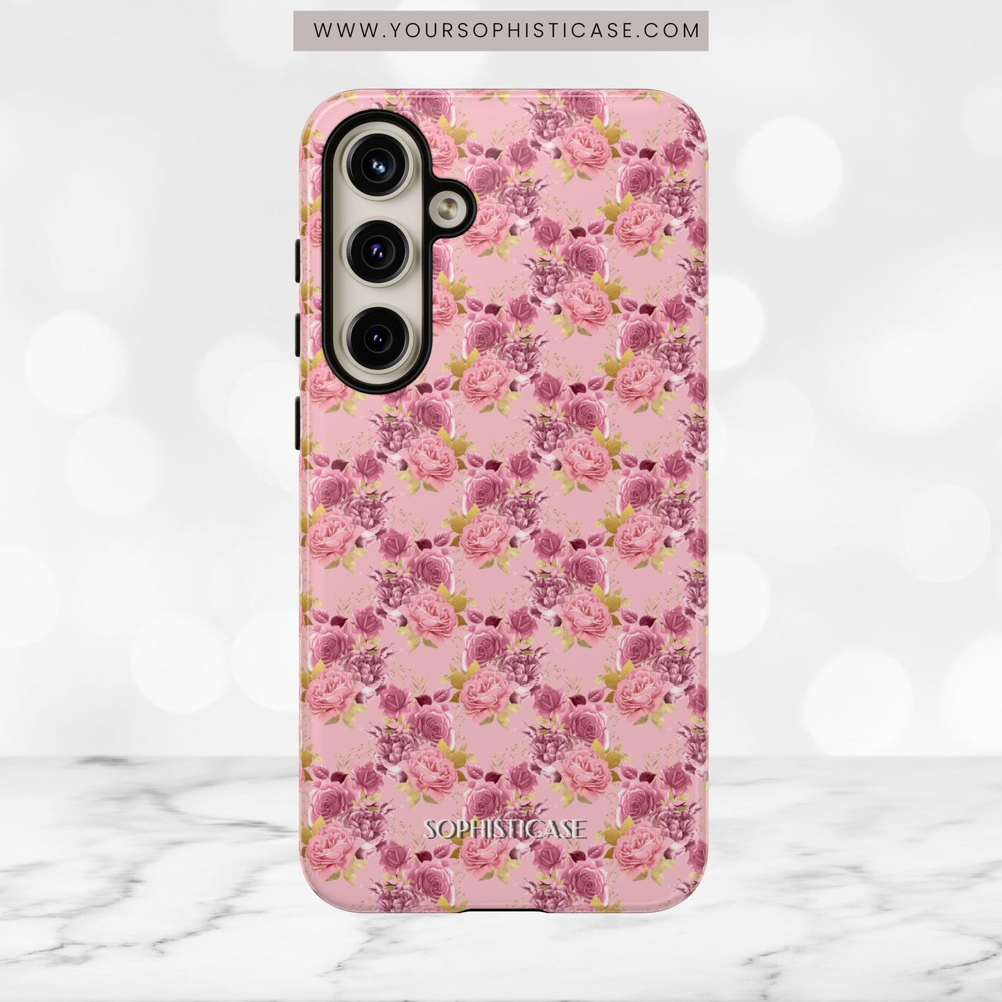 Rose Diamond Romance in Amelie - Tough Phone Case
