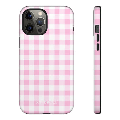 Gingham in Pink - Tough Phone Case