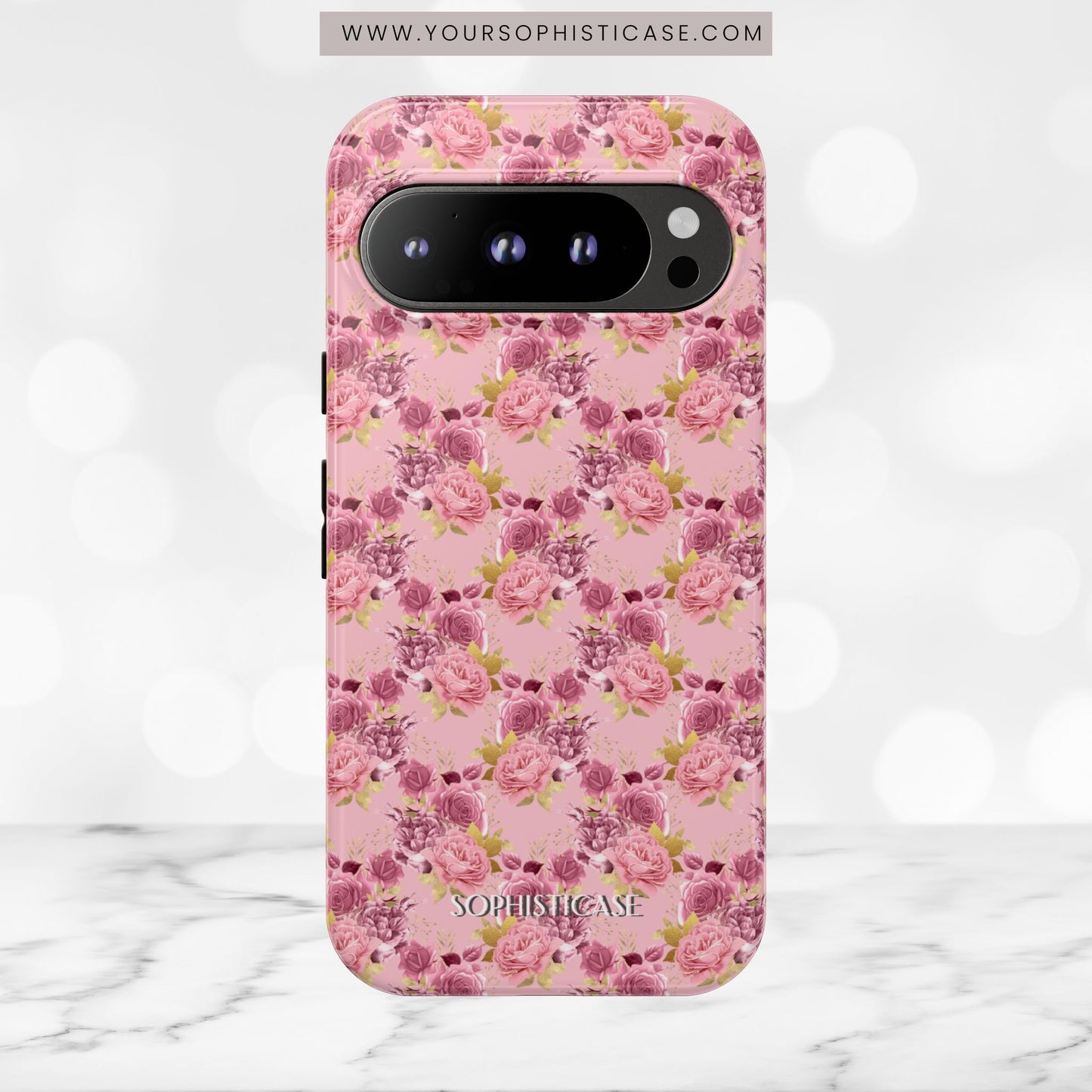 Rose Diamond Romance in Amelie - Tough Phone Case