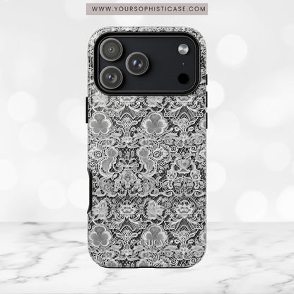 Luxe Lace in Black - Tough Phone Case