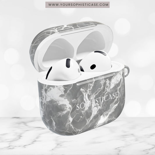 AirPod Cases - Marble Crush in Charcoal Grey