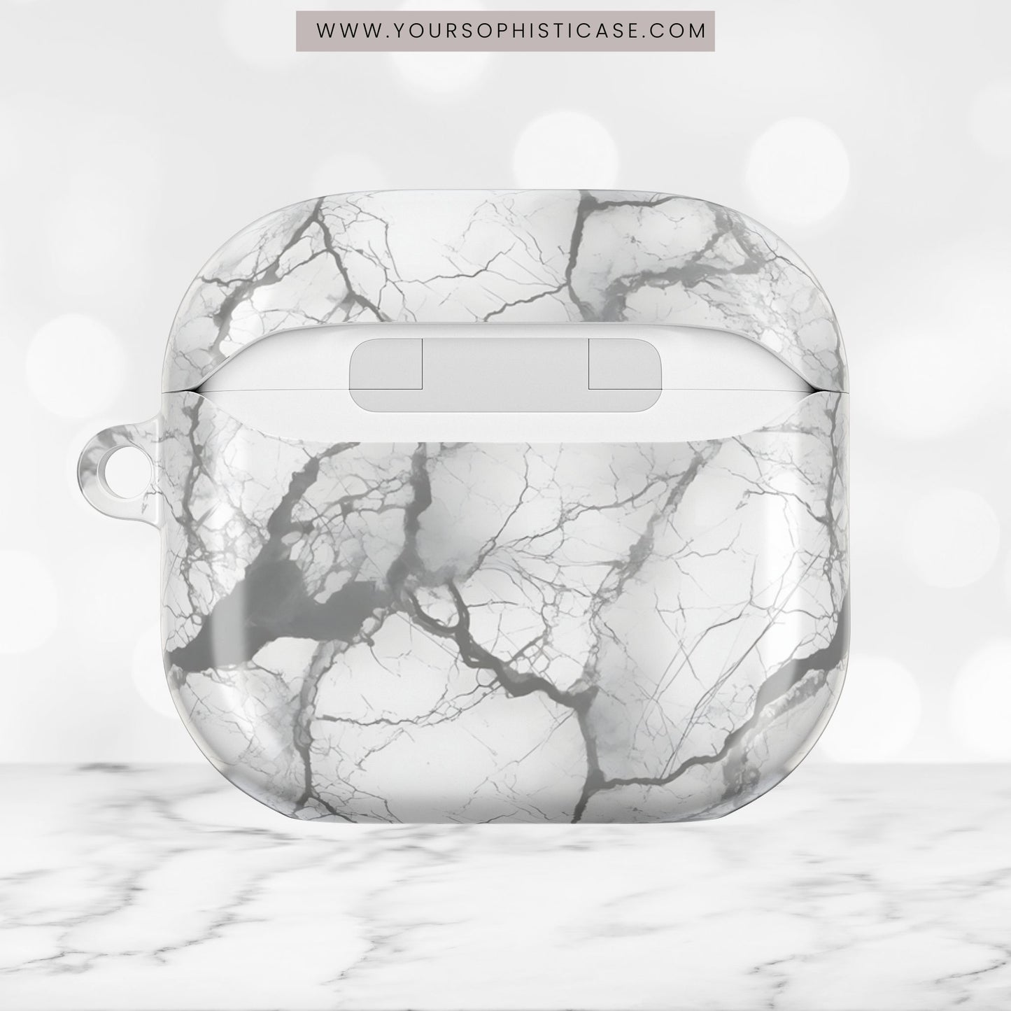 AirPod Cases - Marble Opulence in Charcoal Grey